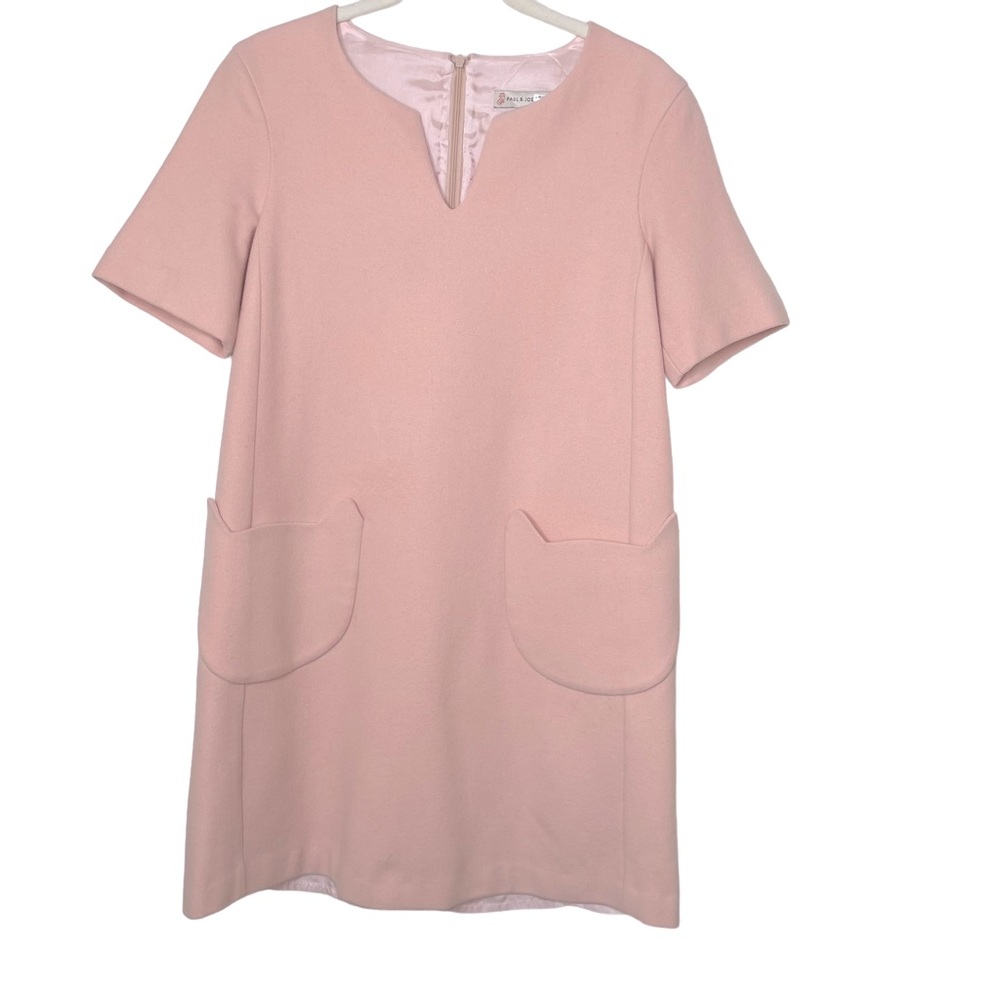 Paul & Joe Sister Pale Pink Wool Blend Lined Dress in Size 36 / Small / 4